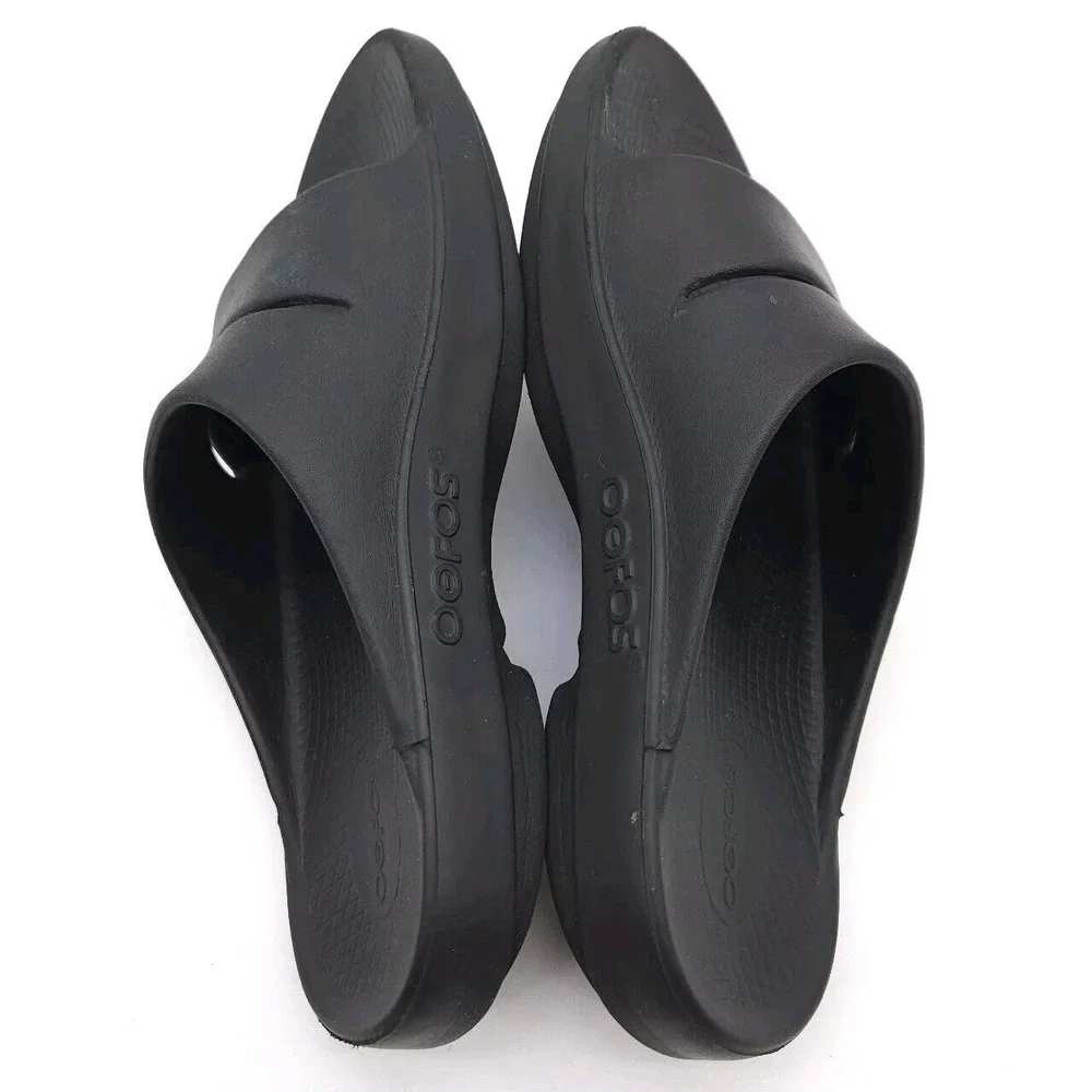 OOFOS OOahh‎ Slide (Mens 9 Womens 11) Recovery Sandals Slip On Black Comfort